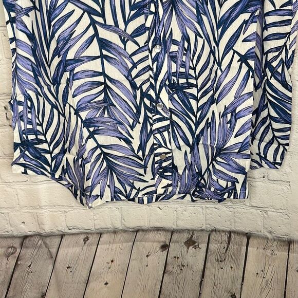 Sandrine Rose Free People Hawaiian Style Bali Snap Short Sleeve size small - Picture 4 of 6